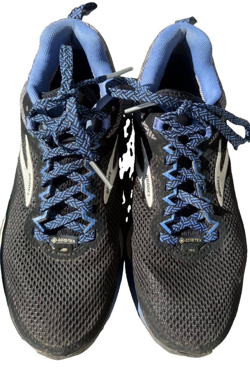 Brooks Cascadia 14 GTX Black Blue Gore-Tex Trail Running Shoes Women’s 7